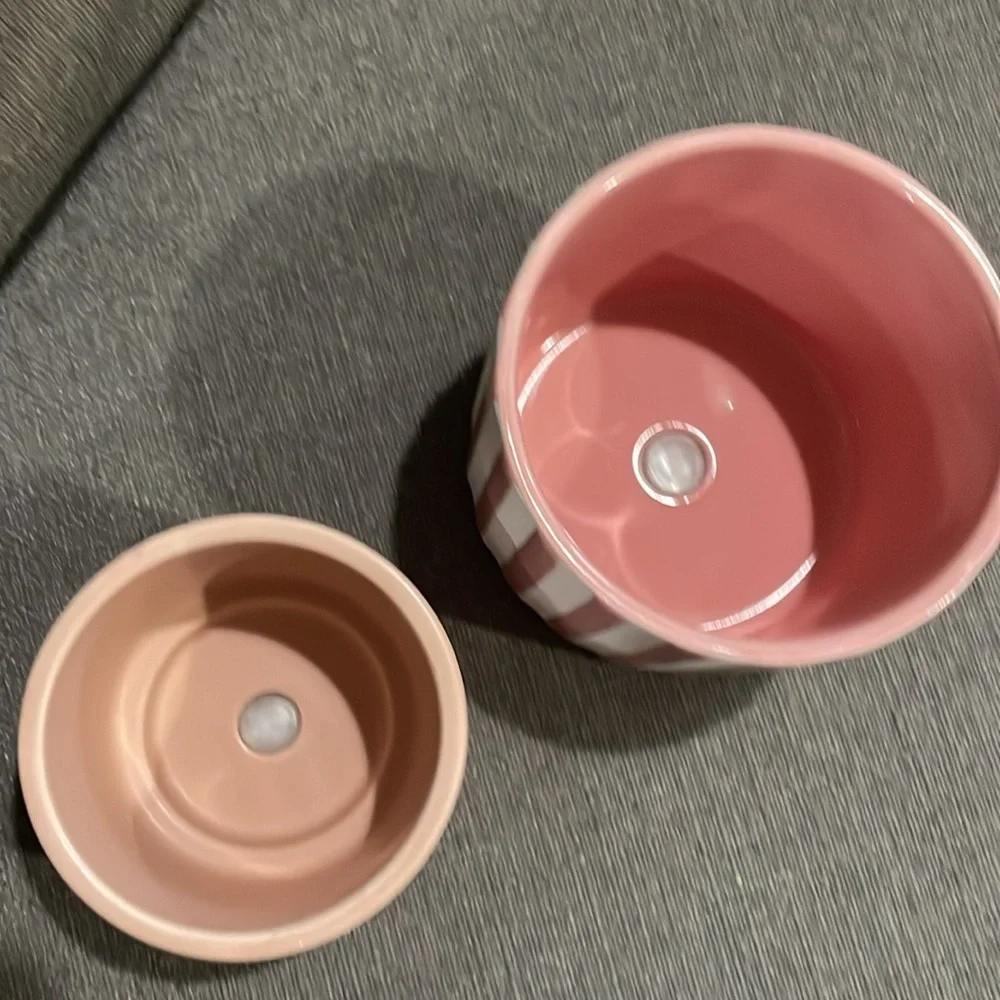 Pink and White Striped Ceramic Stiped Planter Set Target Playground Bullseye